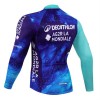 Wielershirt 2024 Decathlon Ag2r Lange Mouw Blauw